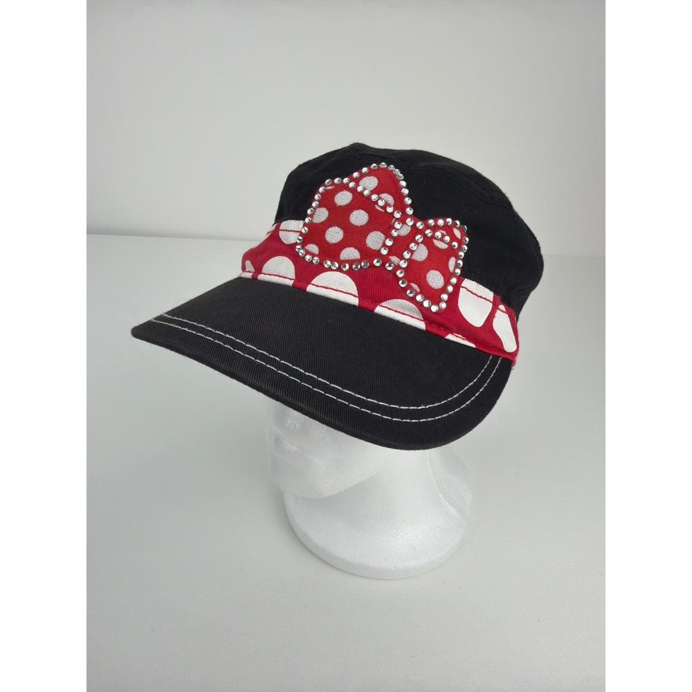 Disney Parks Cadet Hat Rhinestone Bow Minnie Mouse Disneycore Disney Bounding